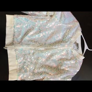 Iridescent sequin white Disney’s Frozen brand jacket